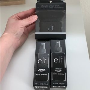 Elf makeup mist & set and large kabuki brush set